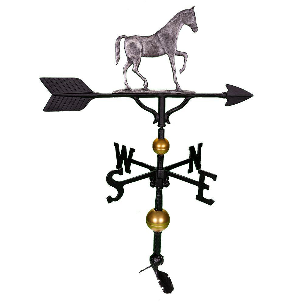 Montague Metal Products 32 in. Deluxe Swedish Iron Gaited Horse WeathervaneWV356SI The Home