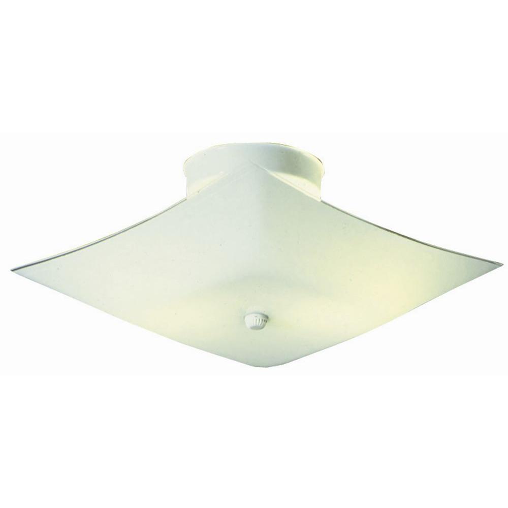 Design House 2 Light White Ceiling Light