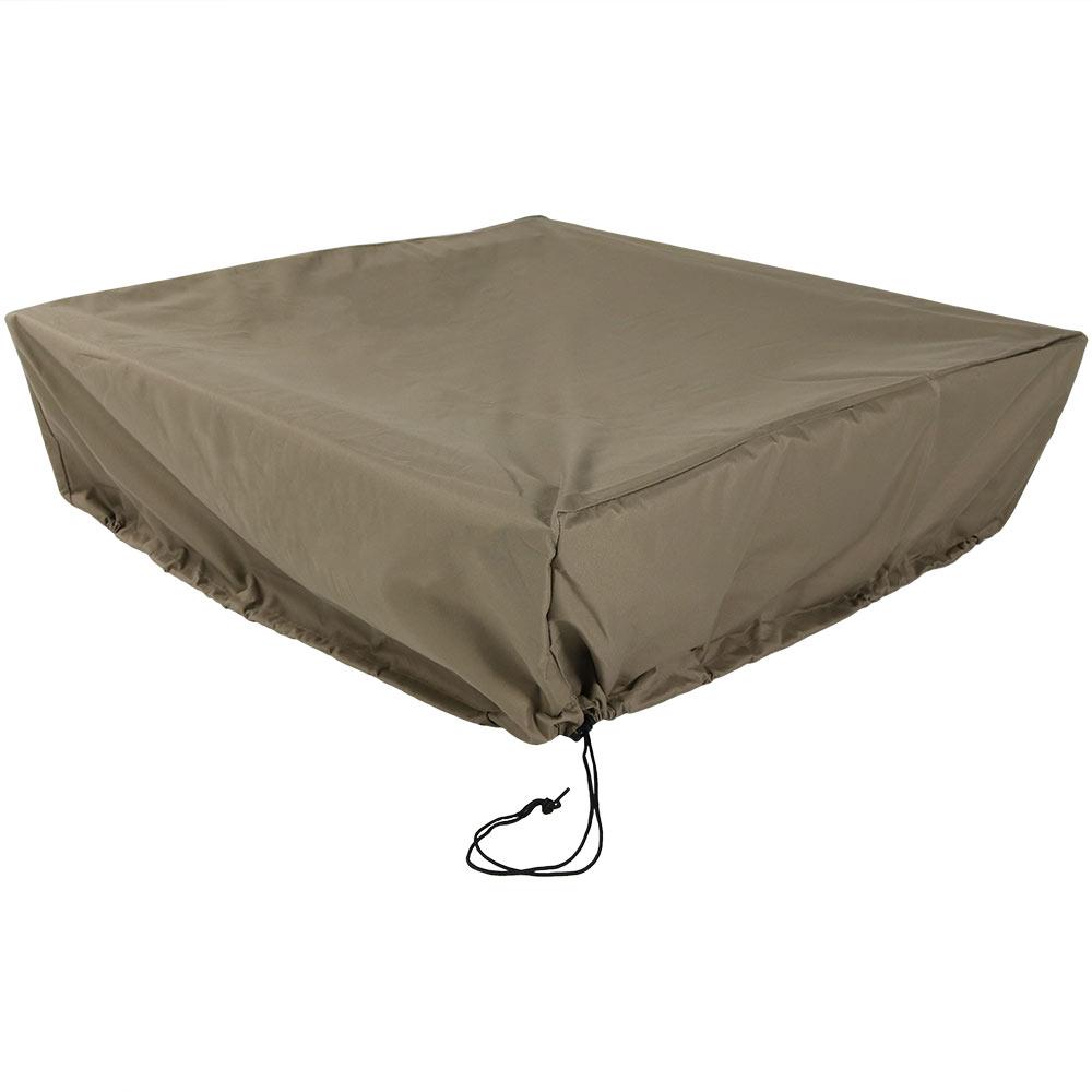 Sunnydaze Decor 48 In Square X 18 In H Khaki Protective Fire Pit