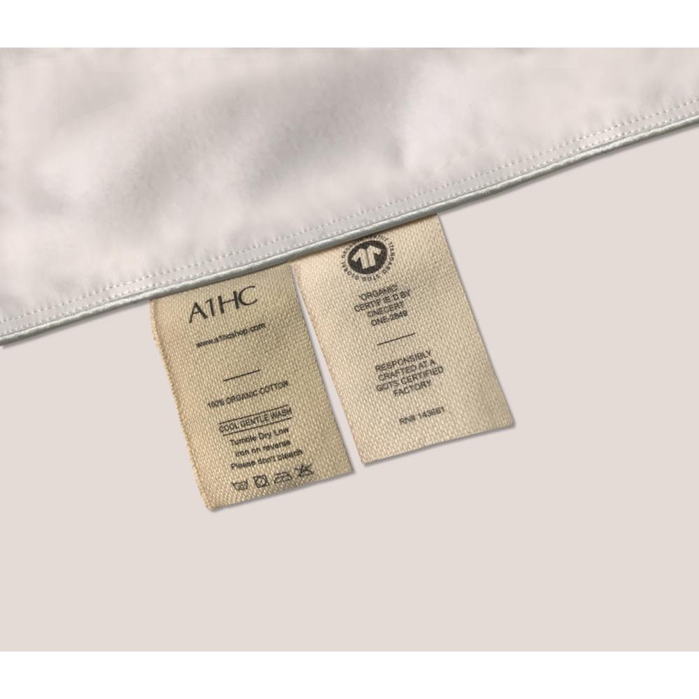 A1 Home Collections Gots Certified Cotton Zippered Organic Pillow