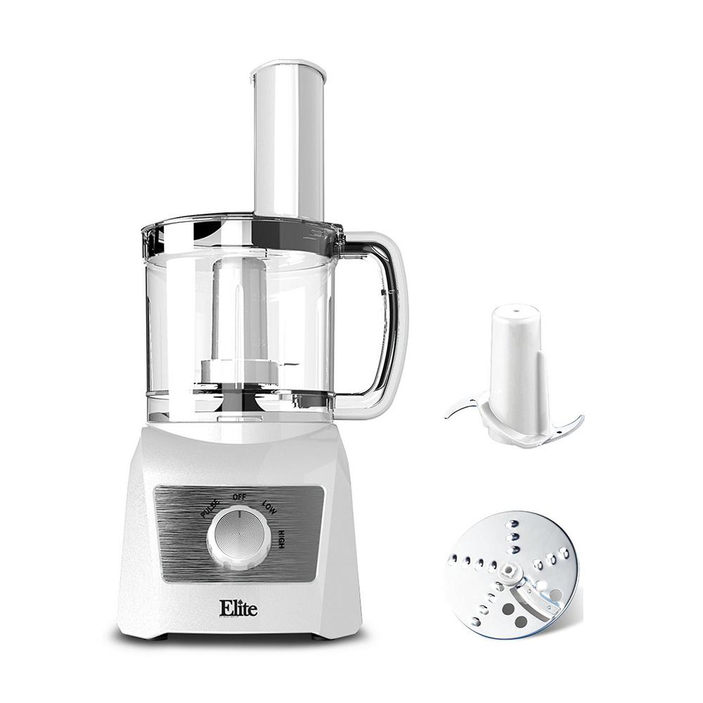 3 Cup Food Processor with 2 Speeds and Pulse Power Setting in White color