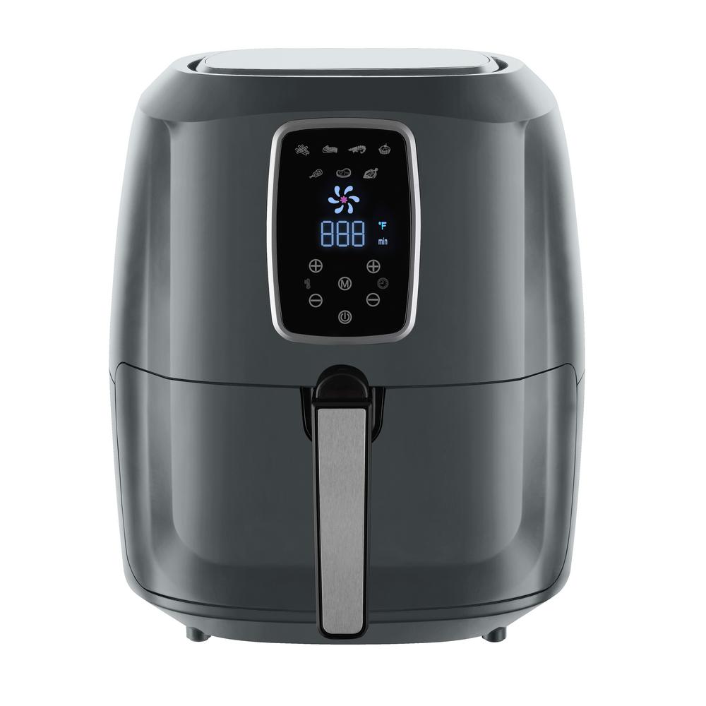 Emerald 5.2 l Gray Air Fryer 1800Watts Capacity with Digital LED Touch