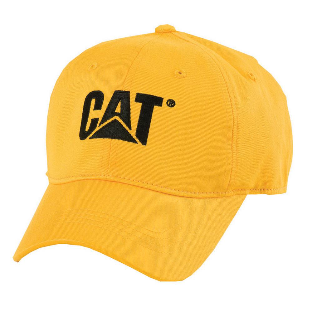 Caterpillar Trademark Men's One Size Yellow Cotton Canvas Cap Headwear ...