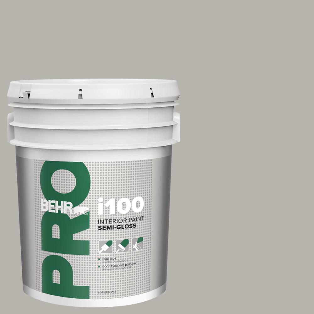BEHR PRO 5 gal. PPU2411 Greige SemiGloss Interior PaintPR17005 The Home Depot