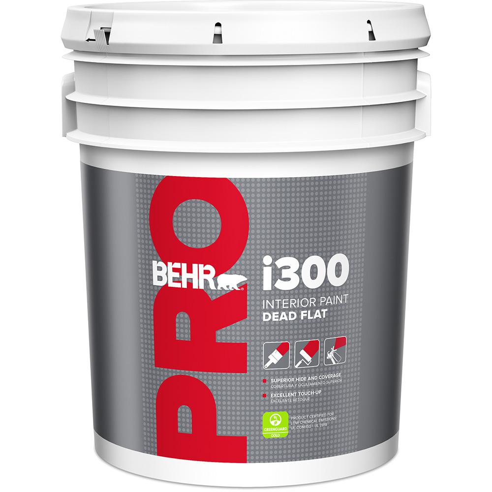 5 Ga Gallon Interior Paint Colors The Home Depot 5 Gal I300 White Base Dead Flat Interior Paint