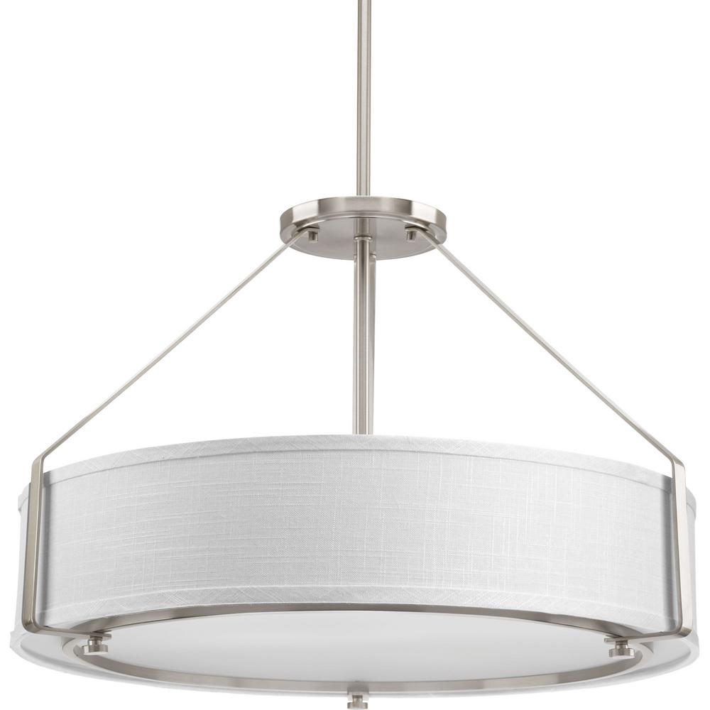 Progress Lighting Ratio Collection 4 Light Brushed Nickel Pendant