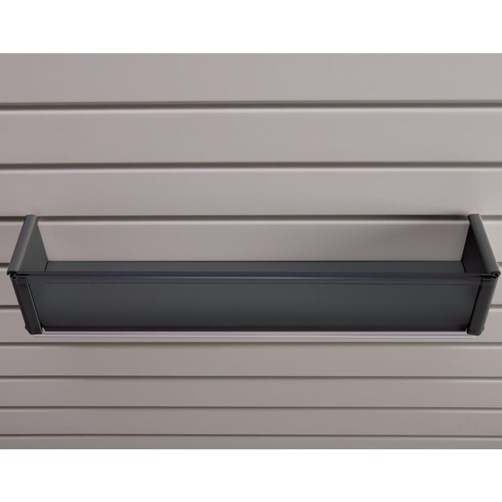 Jifram Easy Living Plastic 4 in. x 20 in. Slat Wall Basket in Black