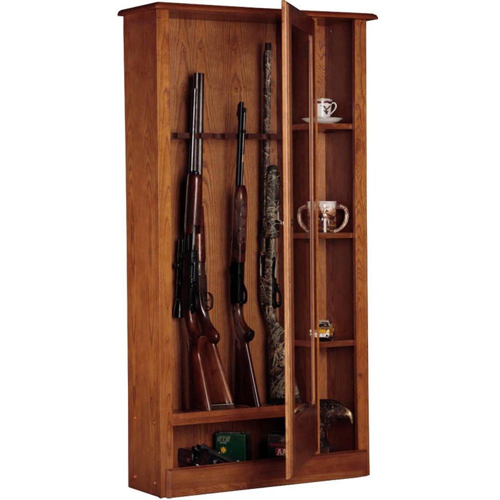 American Furniture Classics 5 51 Cu Ft 10 Gun Cabinet And Curio