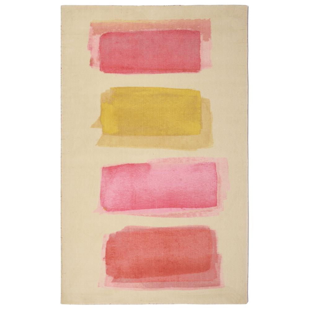 Rugsmith Lens Flare Modern Geometric Pink 7 Ft 6 In X 9 Area Rug