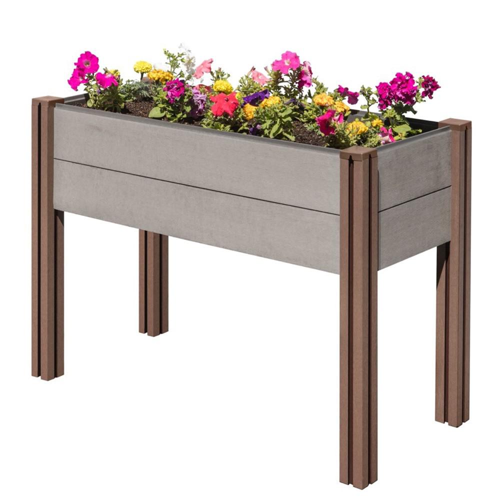 Stratco Composite Wood Plastic Elevated Raised Garden Bed-LG 34498