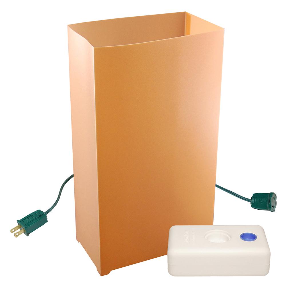 Lumabase Electric Luminaria Kit in Tan with LumaBases (10Count)32310 The Home Depot