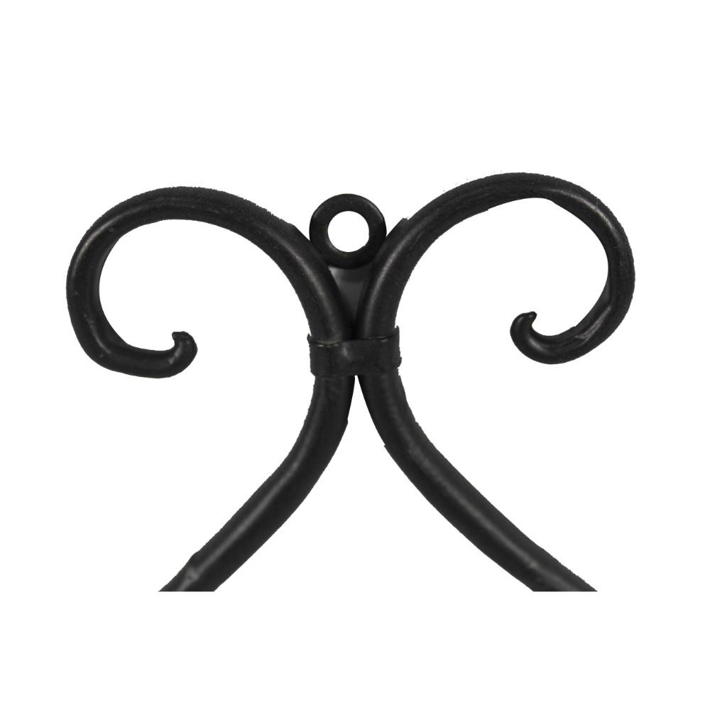 Benzara Decorative Scroll Black Wrought Iron Metal Wall Plaque