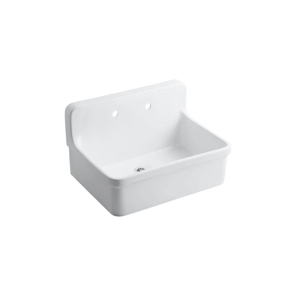 Kohler Gilford 30 In W Vitreous China Utility Sink In White