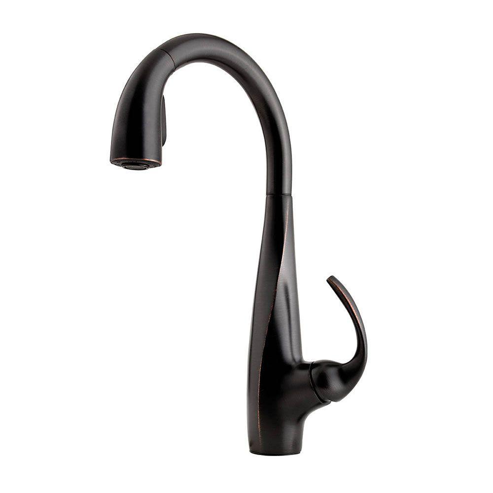 Pfister Avanti Single Handle Pull Down Sprayer Kitchen Faucet In Tuscan Bronze