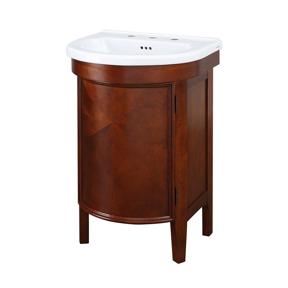 UPC 721015356721 product image for Home Decorators Collection Laguna 23 in. W x 19-1/2 D Bath Vanity in Cherry with | upcitemdb.com