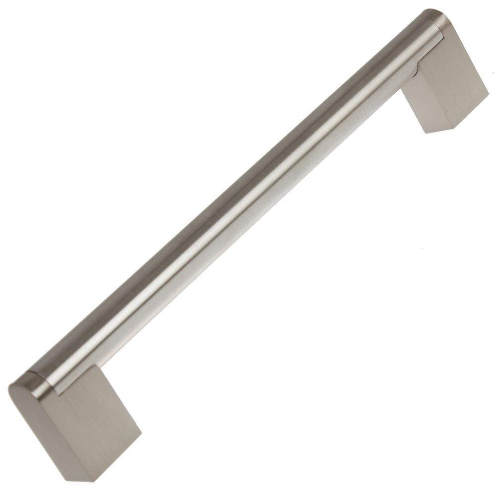 Gliderite 4 1 4 In Stainless Steel Finish 5 7 8 In Center To Center Long Round Cross Bar Cabinet Pulls 10 Pack 2008 Sn 10 The Home Depot