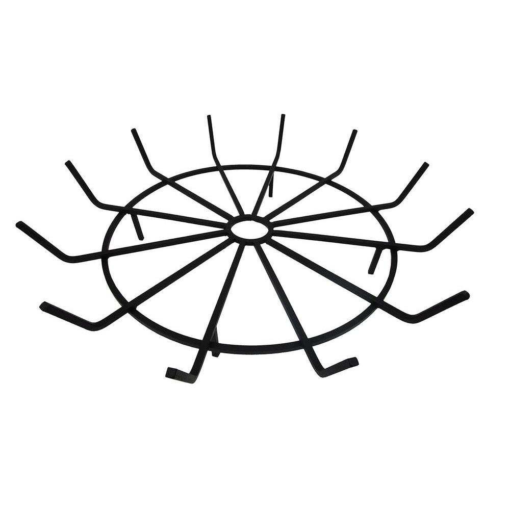 Pleasant Hearth 1 2 In Thick 32 Wagon Wheel Steel Wood Grate Thick 32 In Wagon Wheel Steel Wood Grate