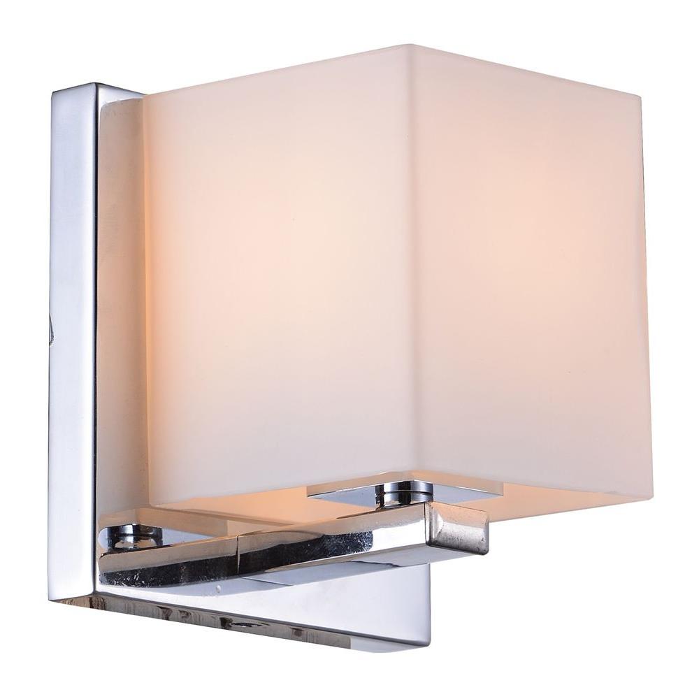 Decor Living Trinket Collection 1Light Chrome Wall Vanity Light500WV