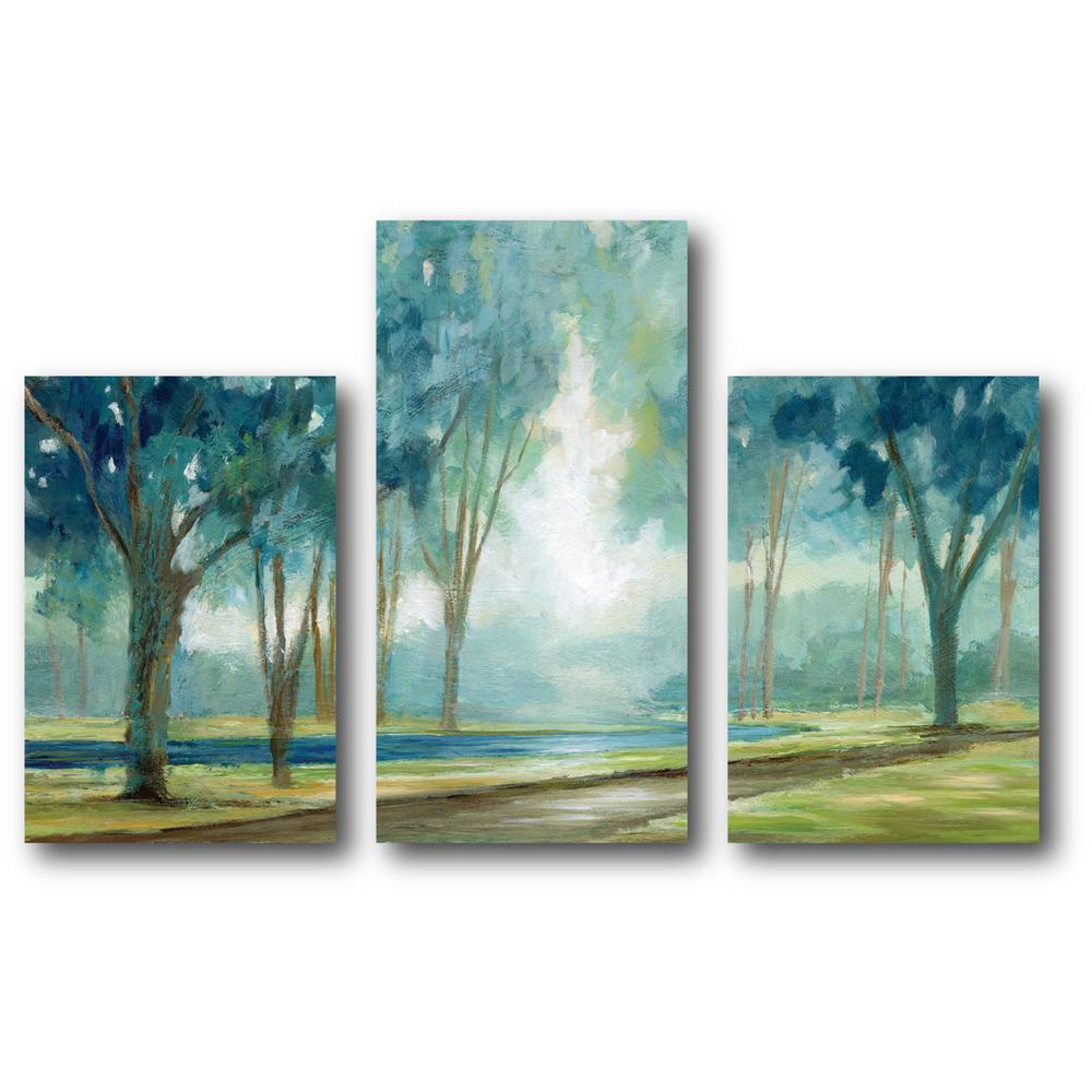 Courtside Market Teal Tranquil Tree Canvas Wall ArtWEBMCLS181B The