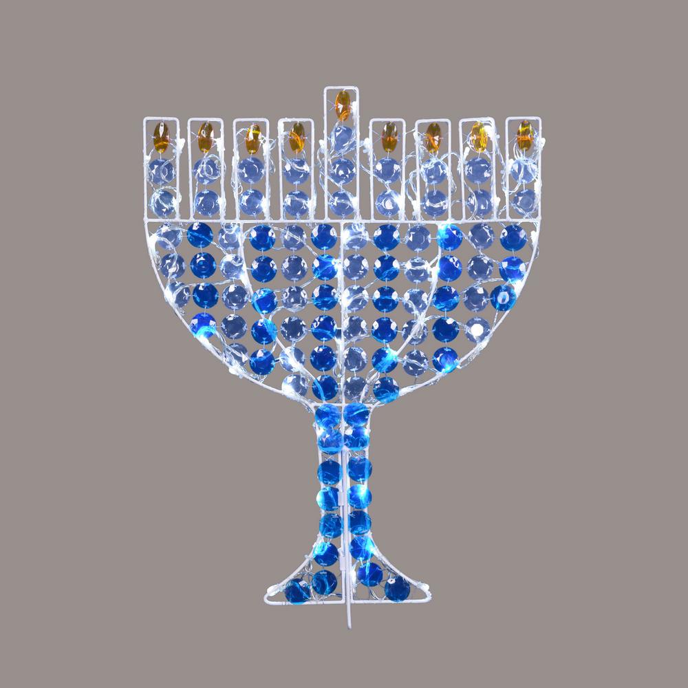 Northlight 24 in. LED Lighted Menorah Hanukkah Outdoor Decoration and