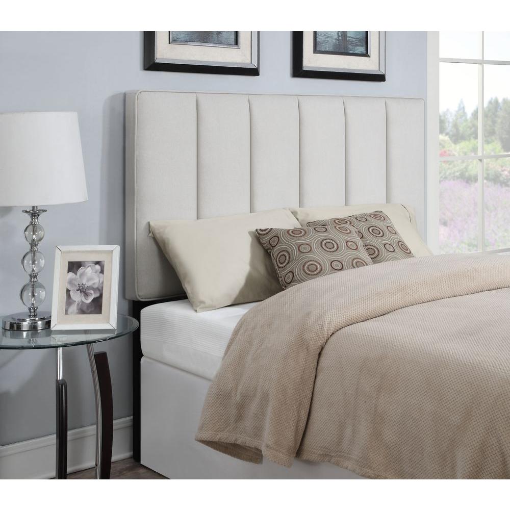 PRI Cream King Headboard-DS-2219-270-TN - The Home Depot