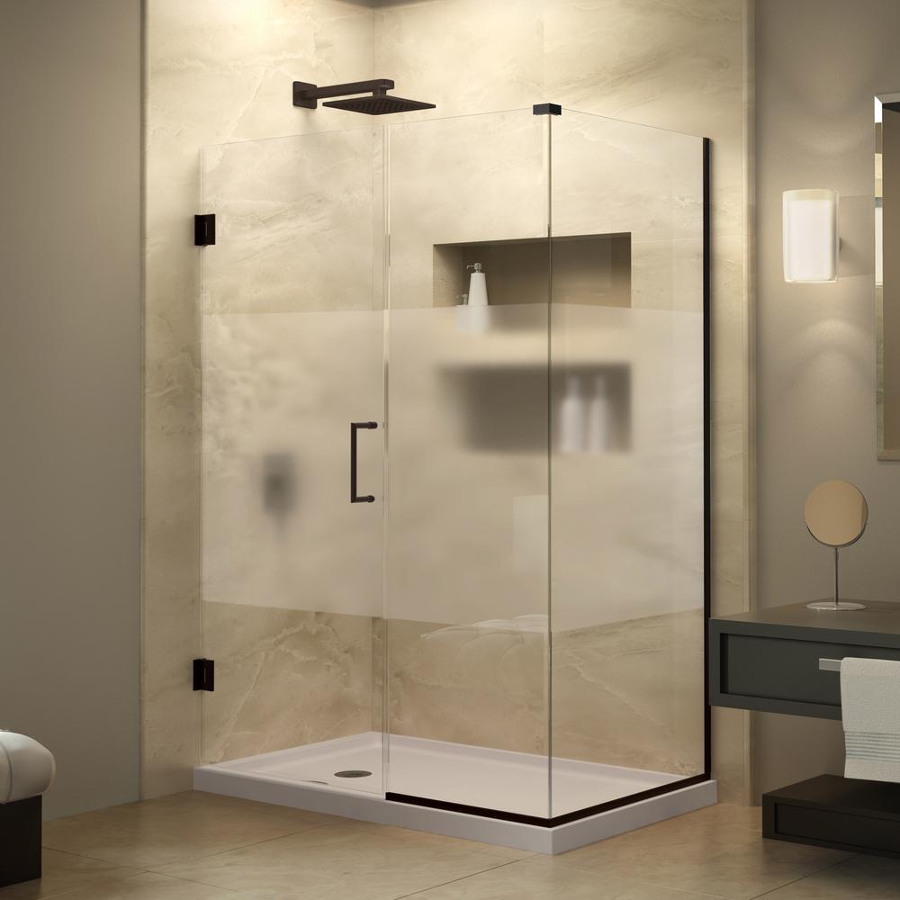 DreamLine Unidoor Plus 343/8in.x341/2in.x72in. SemiFrameless Hinged