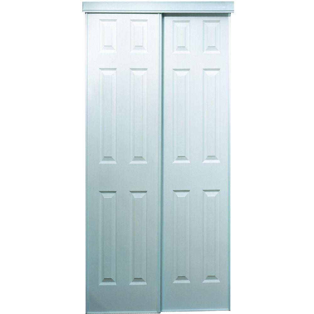 truporte 72 in. x 80 in. 106 series composite white sliding door