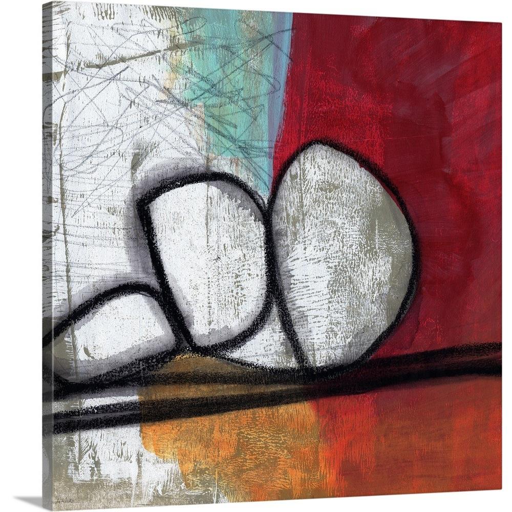 Red Abstract By Linda Woods Canvas Wall Art