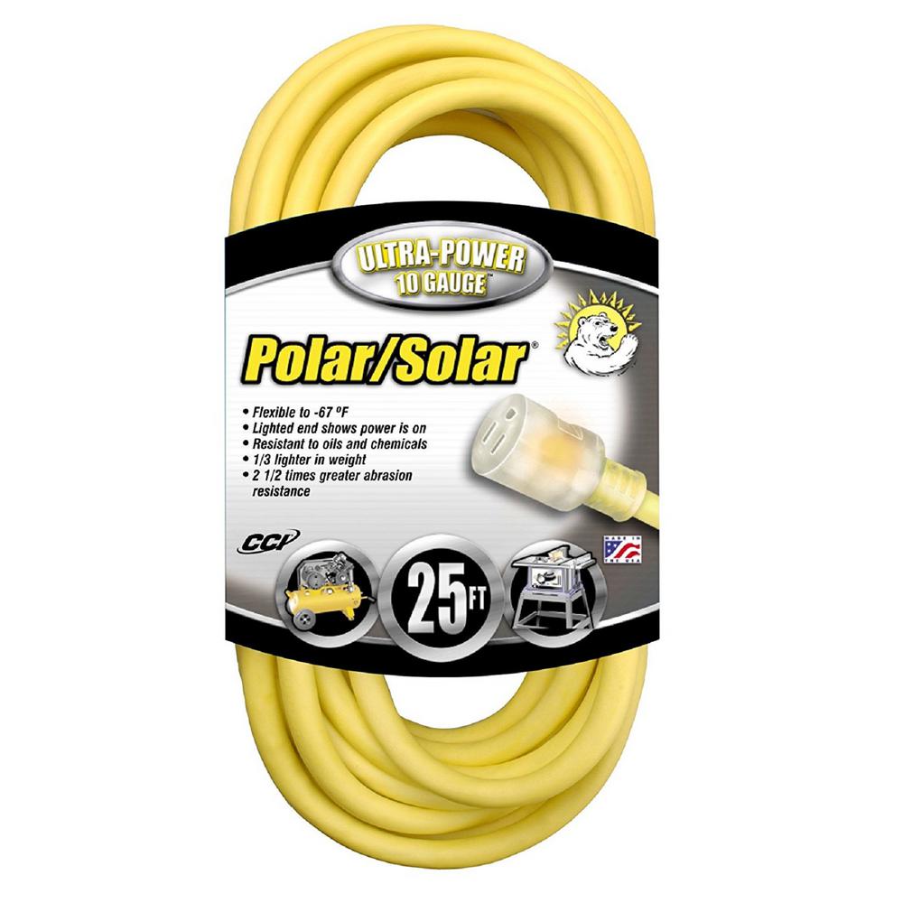25 Ft 10 3 Sjeo Outdoor Extension Cord With Lighted Plug