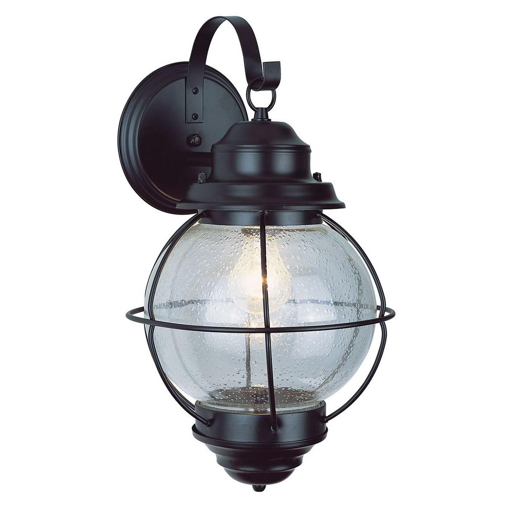 Bel Air Lighting Lighthouse 1 Light Outdoor Rustic Bronze Coach Bel Air Lighting Lighthouse 1 Light Outdoor Rustic Bronze Coach Lantern With Seeded Gl 69900 Rbz The Home Depot