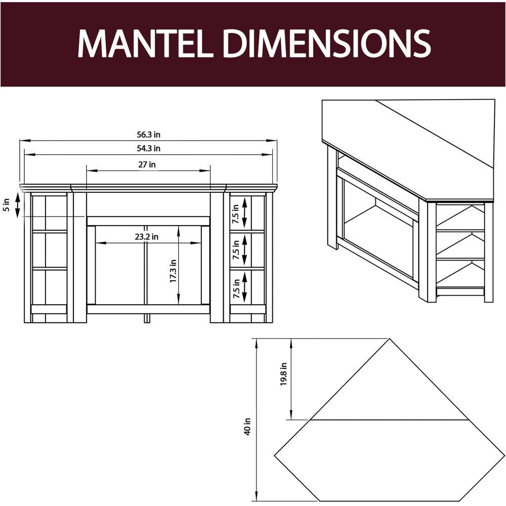 Fireplace Mantel Dimensions