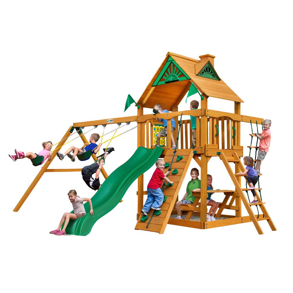 wooden toddler slides and climbers