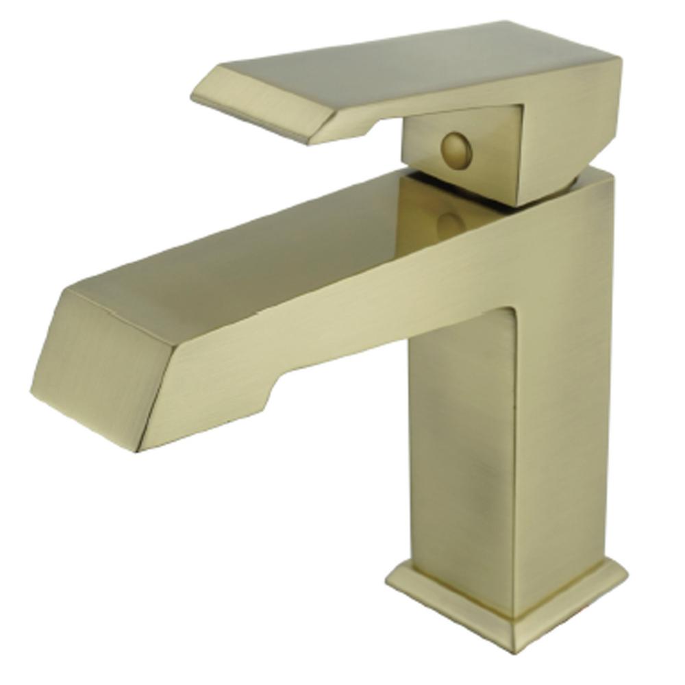 Single Hole Single-Handle Bathroom Faucet with Supply Line in Satin ...