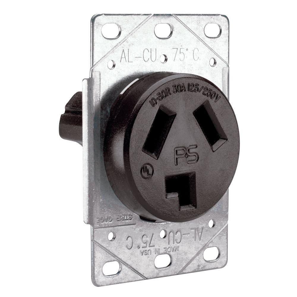 Pass and Seymour 30 Amp 125/250-Volt NEMA 10-30R Flush ... 240v dryer plug wiring diagram 