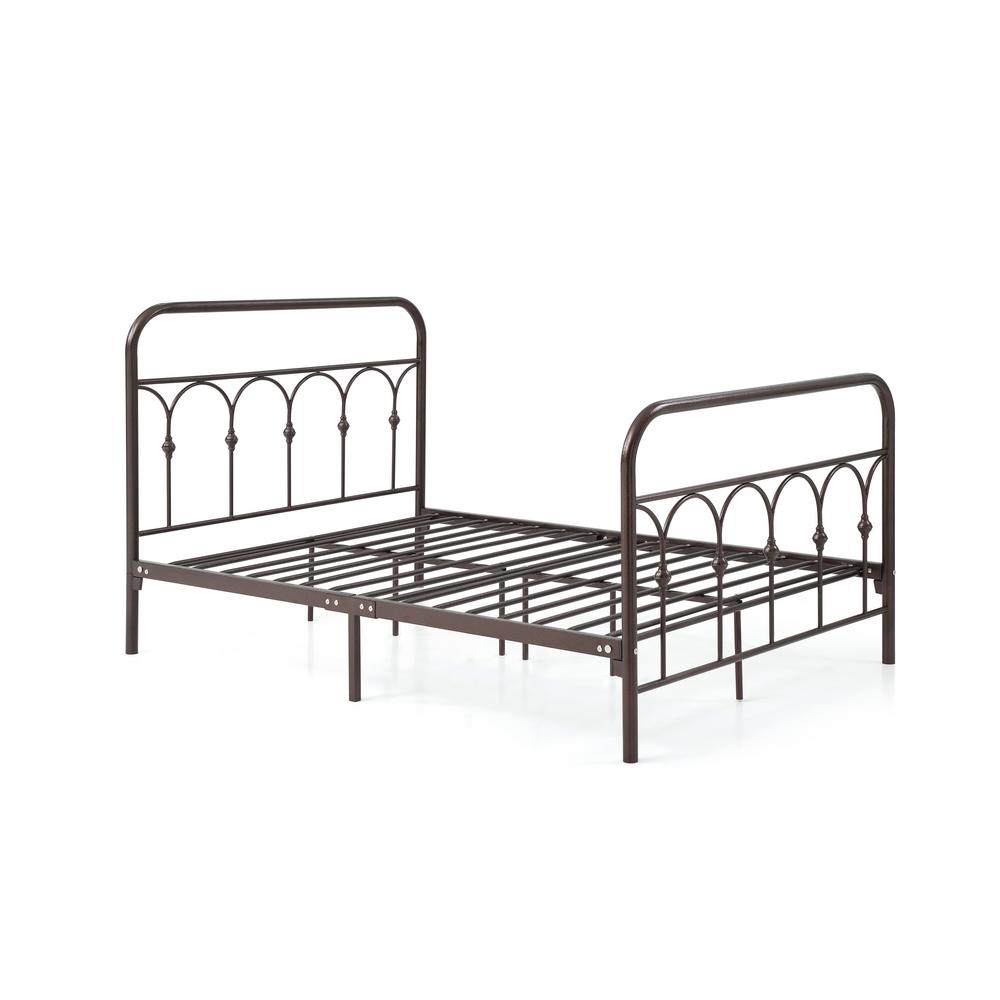 Hodedah Complete Metal Bronze Queen Bed With Headboard Footboard Hodedah Complete Metal Bronze Queen Bed With Headboard Footboard Slats And Rails Hi930 Q The Home Depot