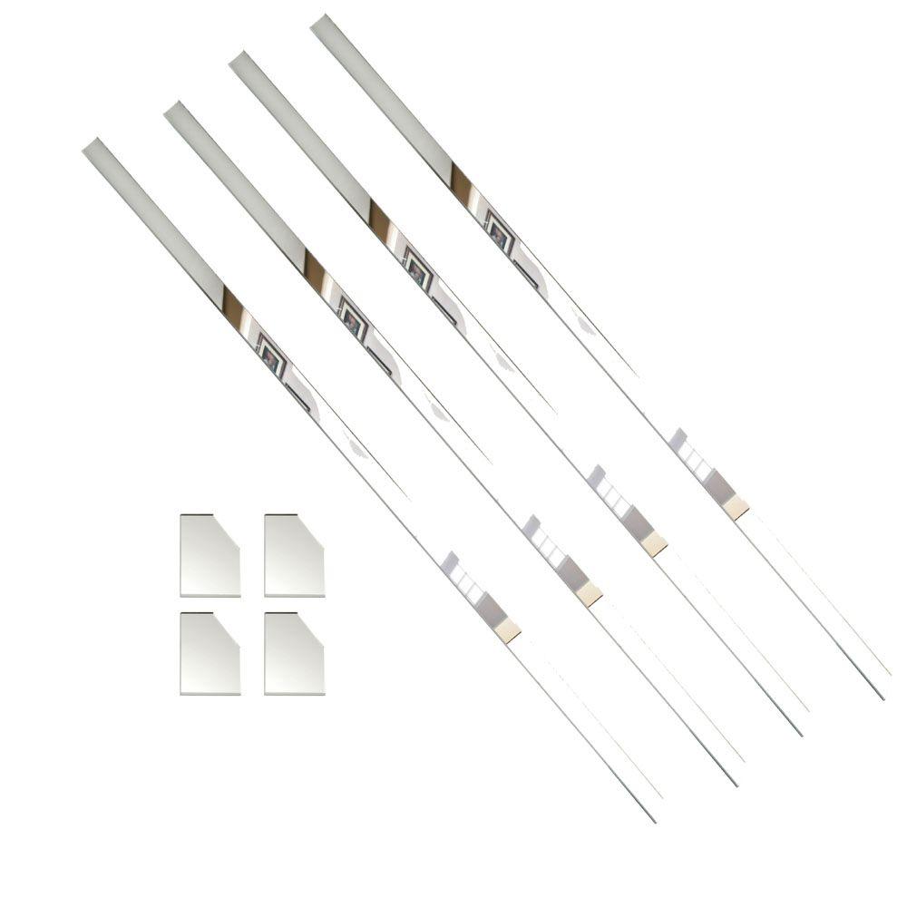 1 Up Mirror Framing Kits Bathroom Mirrors The Home Depot Acrylic Mirror Strip Installation Kit