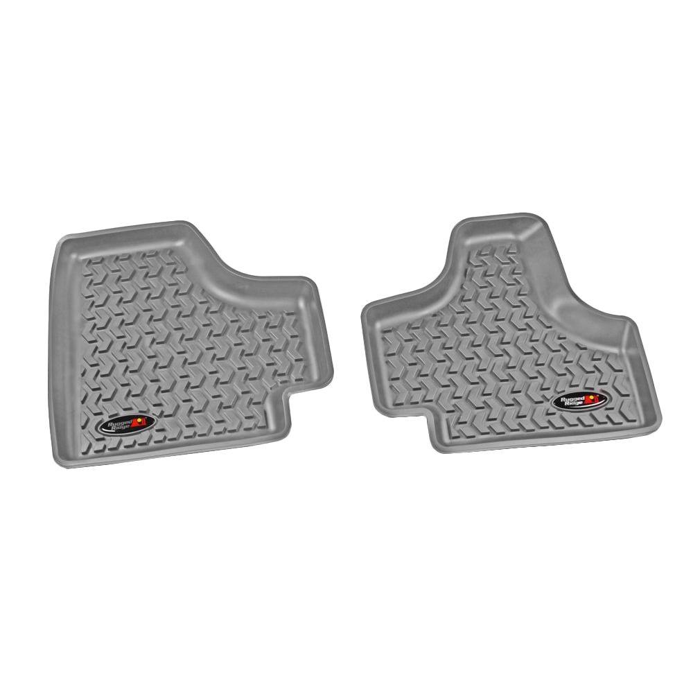 Rugged Ridge Floor Liner Rear Pair Gray 2008-2013 Jeep Liberty KK