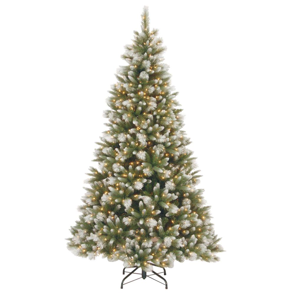 National Tree Company 71/2 ft. Feel Real Frosted Alaskan Pine Hinged