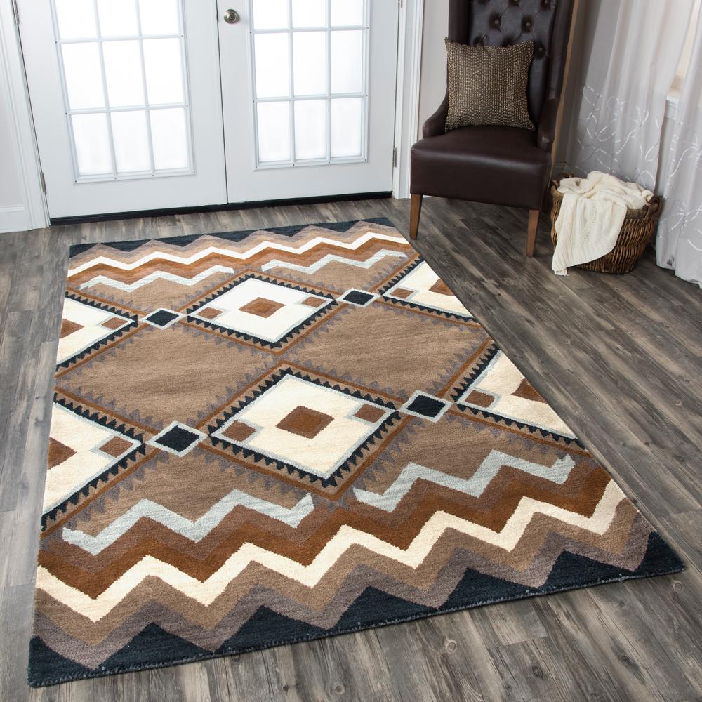 Rizzy Home Tumble Weed Loft Brown Southwestern Hand Tufted Wool 8 Ft Rizzy Home Tumble Weed Loft Brown Southwestern Hand Tufted Wool 8 Ft X 10 Area Rug Tbltl914700120810 The Depot