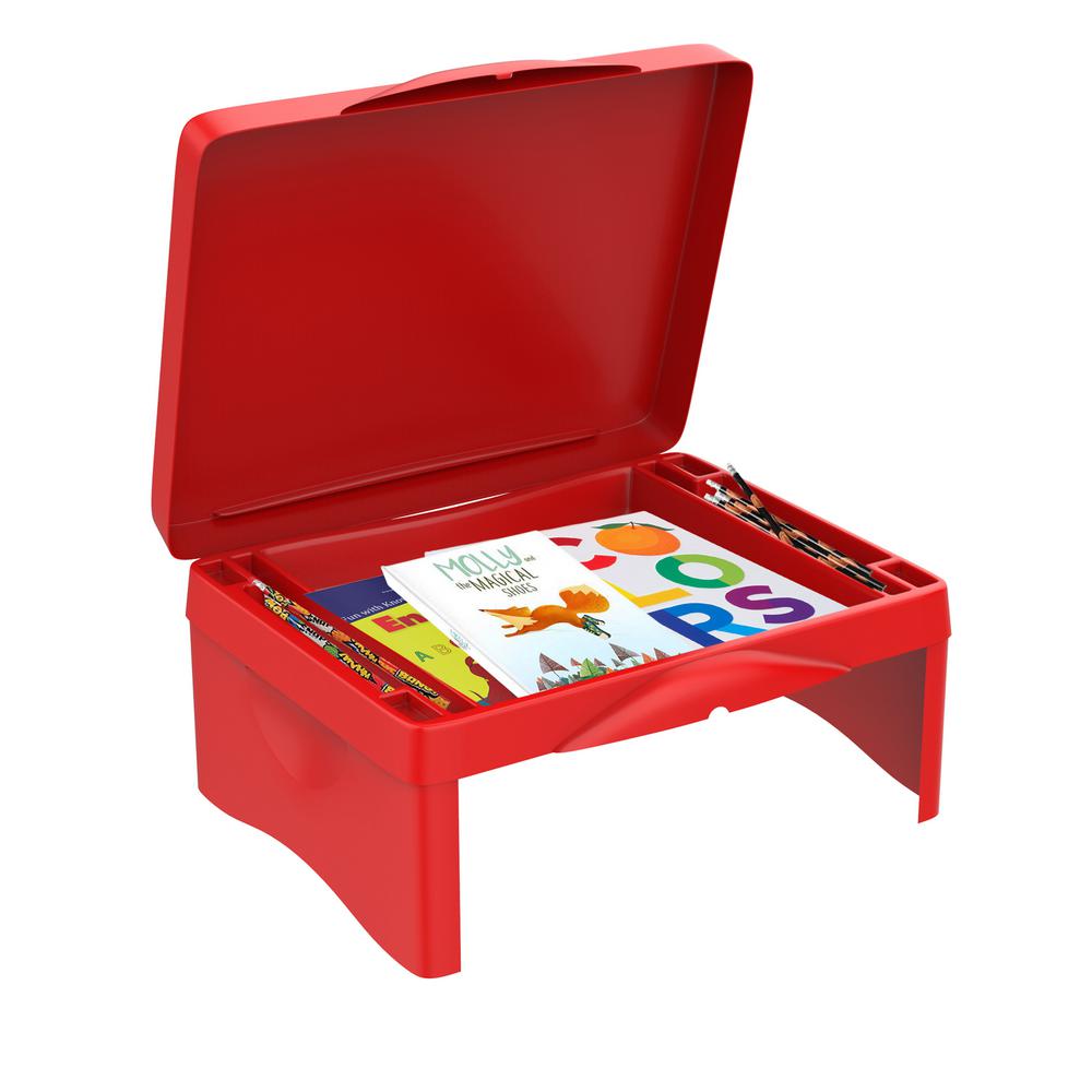 Hey Play Red Kids Activity Lap Desk With Storage Hw3300068 The