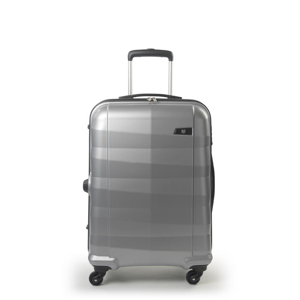 silver hard suitcase