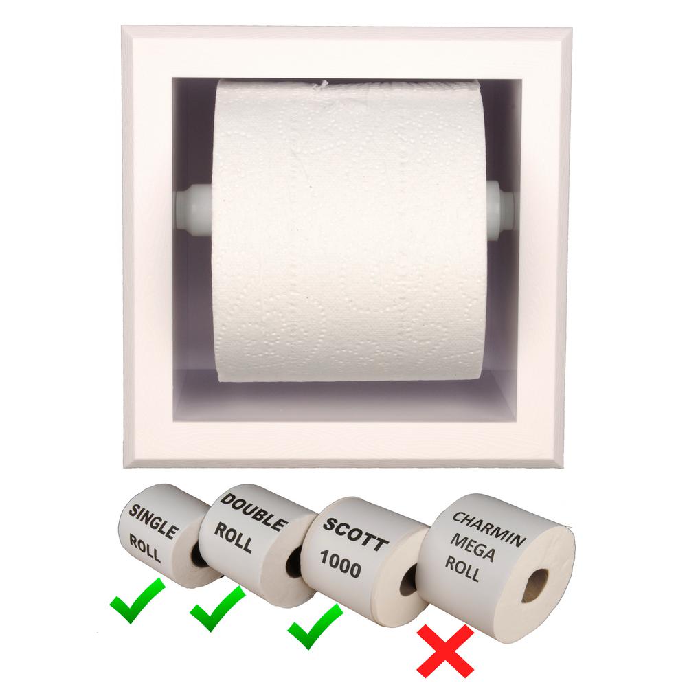 White Plastic Toilet Paper Holders Bathroom Hardware The Bradford Plastic Toilet Paper Holder In White With Bevel Frame