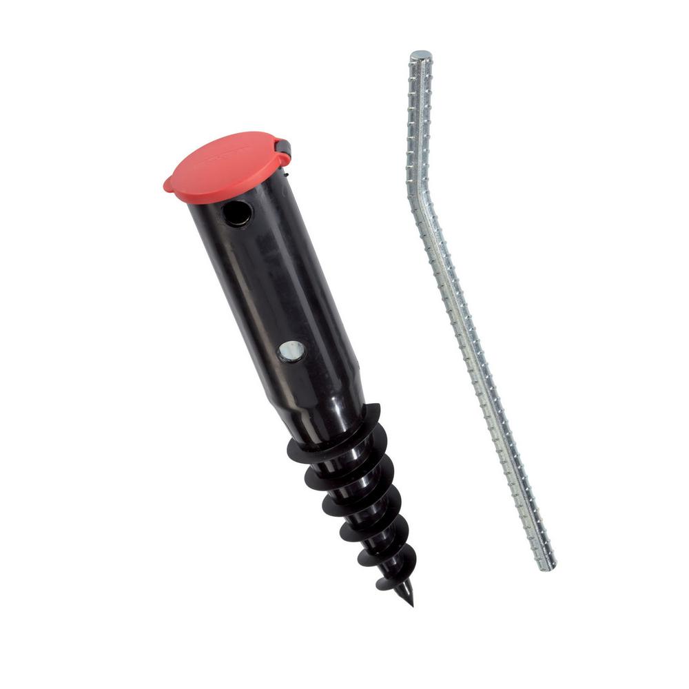 Household Essentials Screw In Ground Peg Anchor for Outdoor Laundry Rotary Dryer85606 The