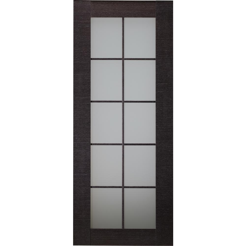 Dark Brown No Panel Slab Doors Interior Closet Doors The