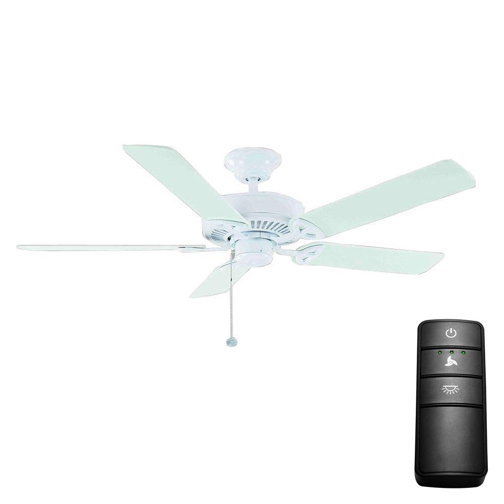 Farmington 52 In Matte White Ceiling Fan With Remote Control