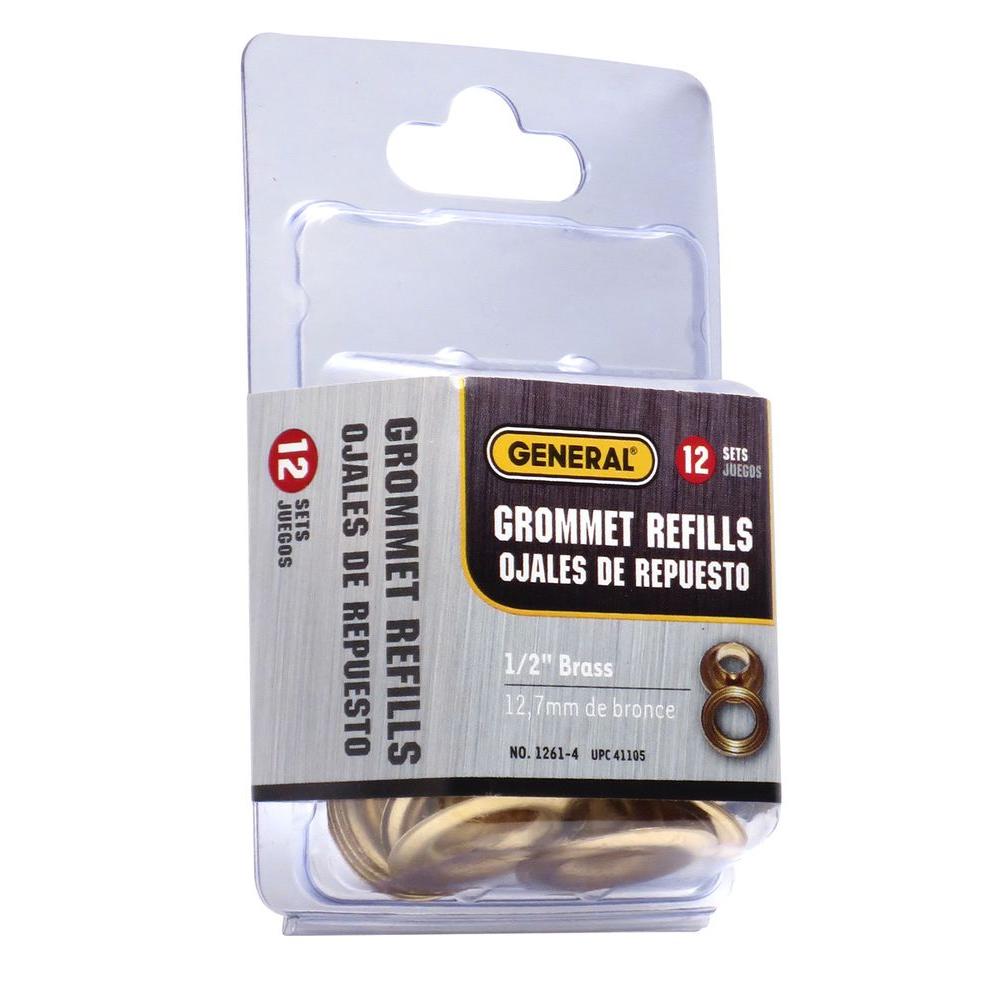General Tools 1 2 In Refill Solid Brass Grommet Kit And Refill