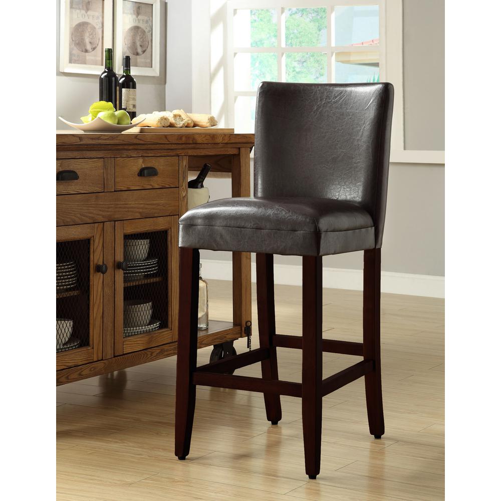 4d Concepts Fruitwood 29 In Black Cushioned Bar Stool 559401 The Fruitwood 29 In Black Cushioned Bar Stool