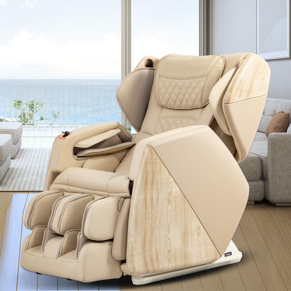 Titan Pro Series Tan Faux Leather Reclining Massage Chair Tp