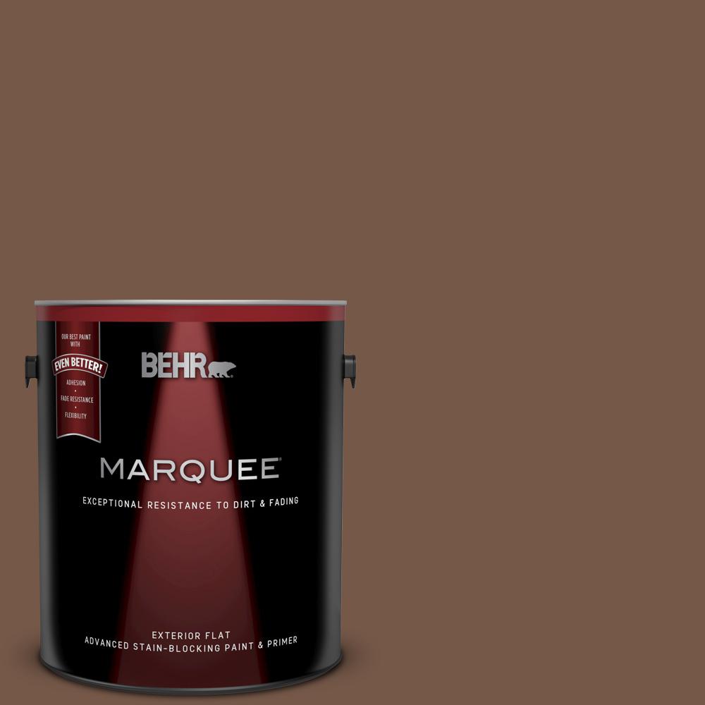 Behr Marquee 1 Gal N250 7 Mission Brown Flat Exterior Paint And N250 7 Mission Brown Flat Exterior Paint And Primer