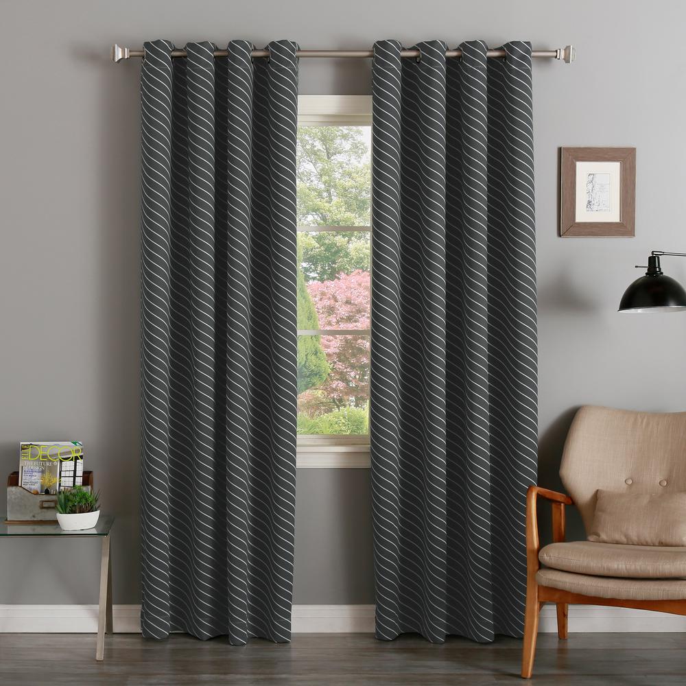 Best Home Fashion 96 In L Room Darkening Diagonal Stripe Curtain